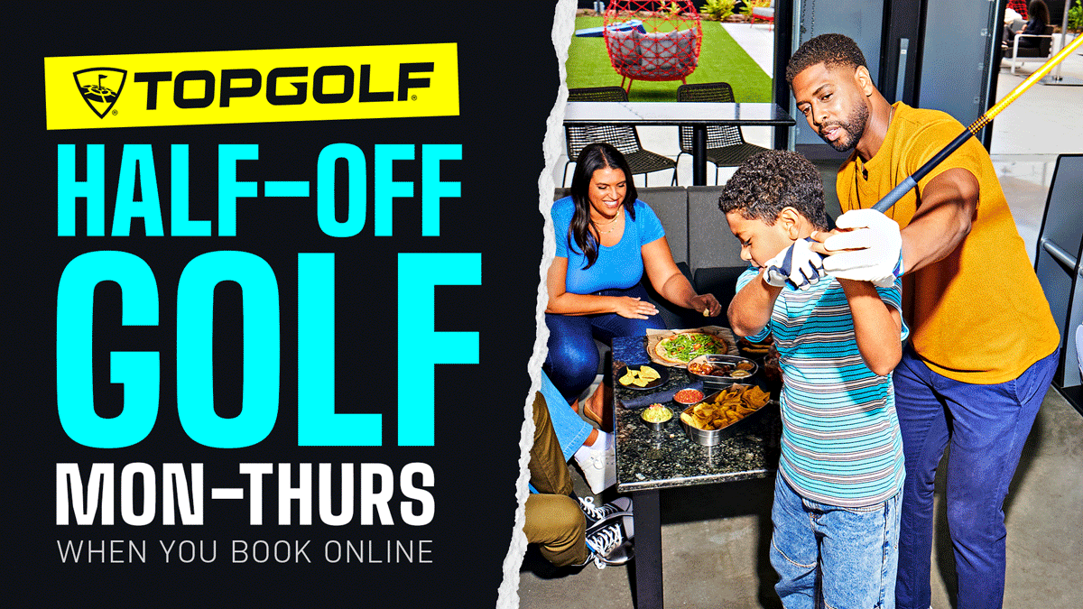 Topgolf Half-Off Golf Mon-Thurs When You Book Online