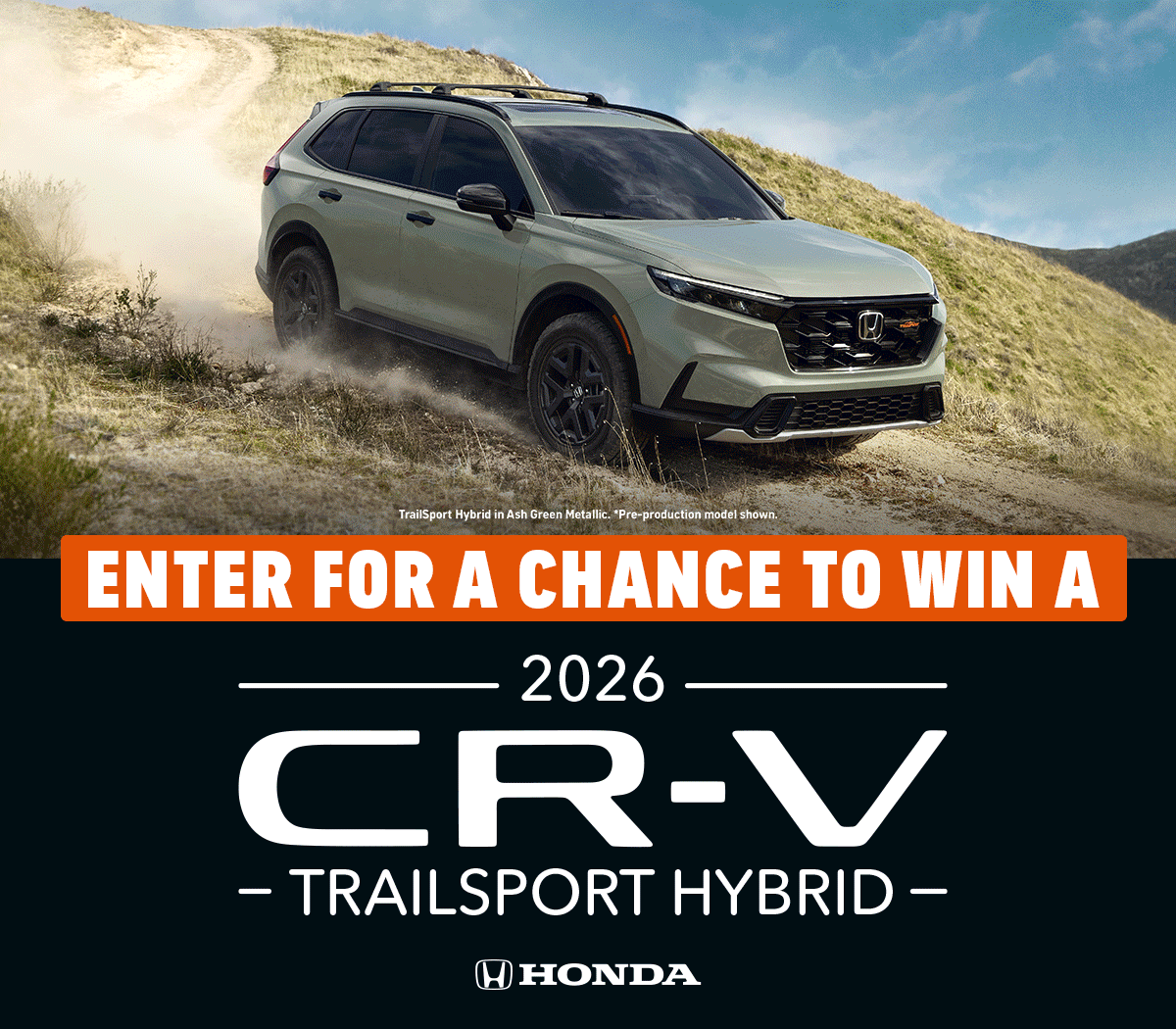 Enter For a Chance to Win a 2026 Honda CR-V Trailsport Hybrid